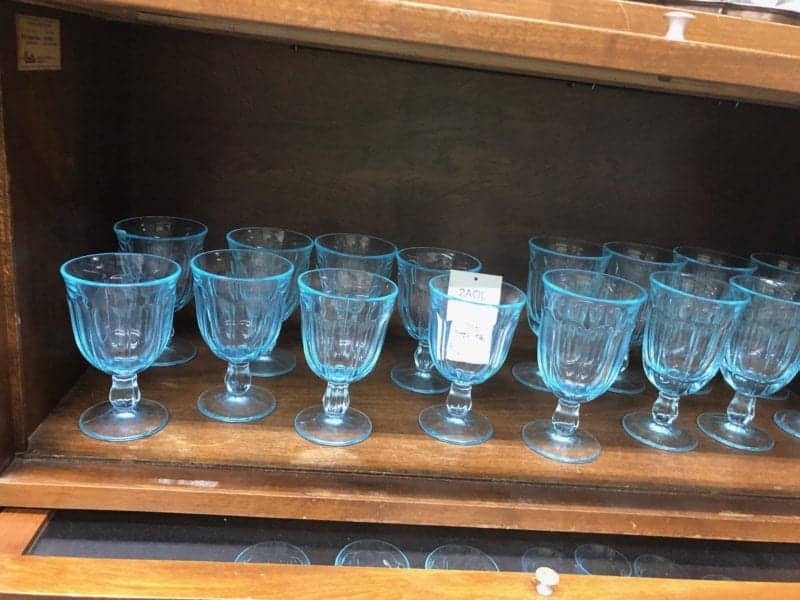 antique colored glassware